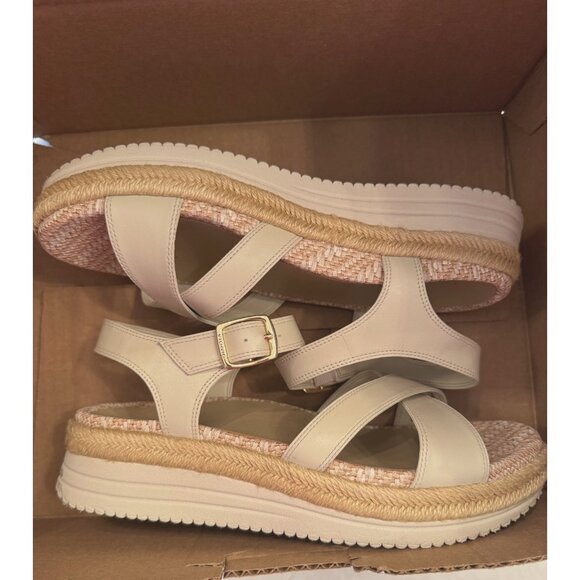 Vionic Mar Size 7.5 Strappy Platform Sandal - Cream NWOB $135 - Picture 3 of 12